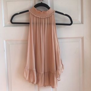 Sheer ruffle top